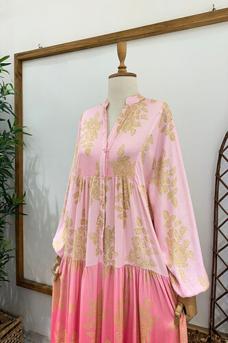 AÇELYA SİMLİ ELBİSE Pembe - 2