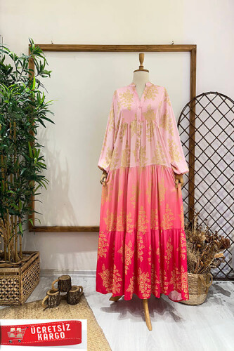 AÇELYA SİMLİ ELBİSE Pembe - 1