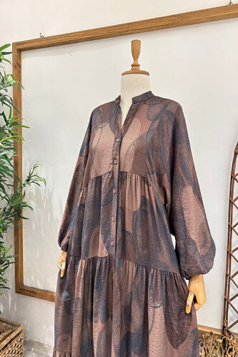 CİRCLE ELBİSE Kahve - 2