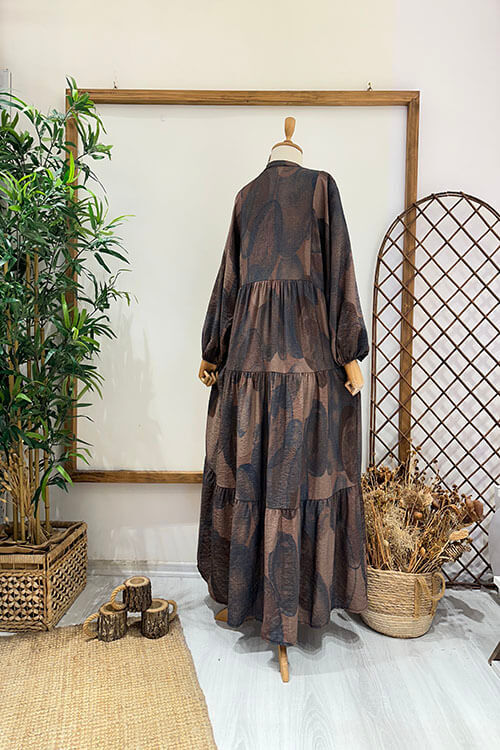 CİRCLE ELBİSE Kahve - 3