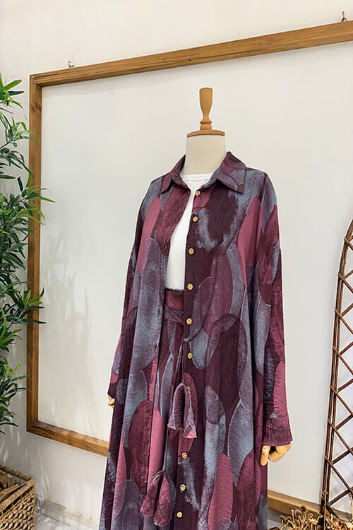 CİRCLE PANTOLON TAKIM Bordo - 2