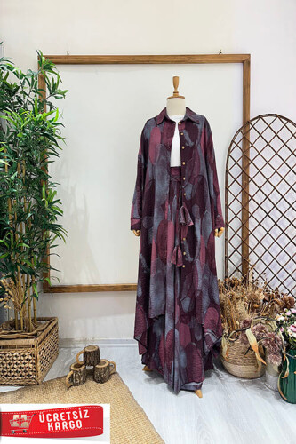CİRCLE PANTOLON TAKIM Bordo - 1