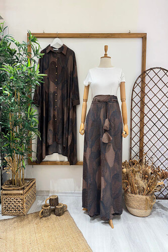 CİRCLE PANTOLON TAKIM Kahve - 4
