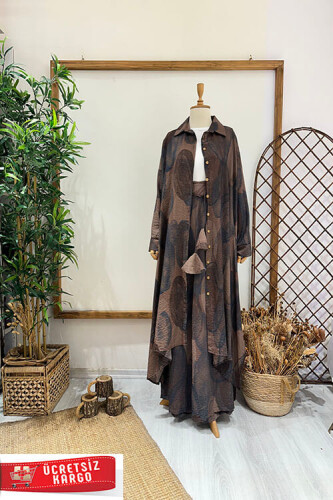 CİRCLE PANTOLON TAKIM Kahve - 1