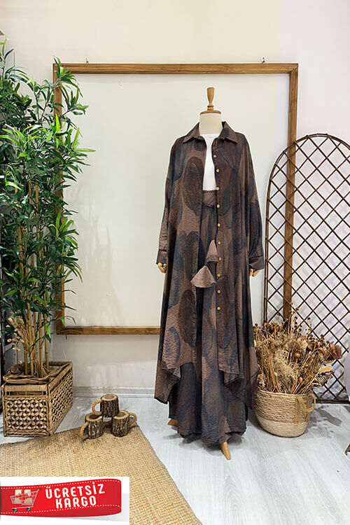 CİRCLE PANTOLON TAKIM Kahve - 1