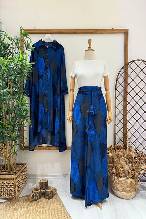 CİRCLE PANTOLON TAKIM Saks - 4