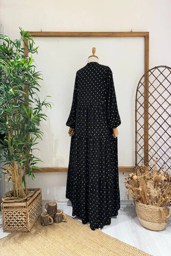 DİKDÖRTGEN YALDIZLI ELBİSE Siyah - 3
