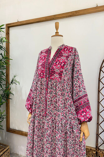 HAZAL ELBİSE Fuşya - 2
