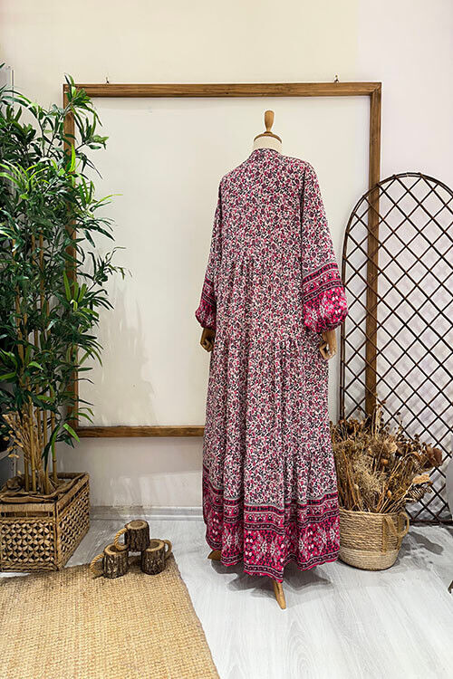 HAZAL ELBİSE Fuşya - 3