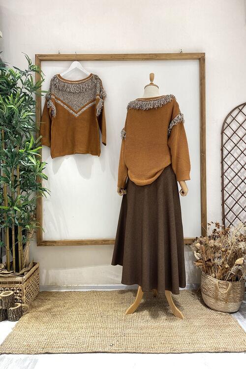 Kaşe Kloş Etek - 5