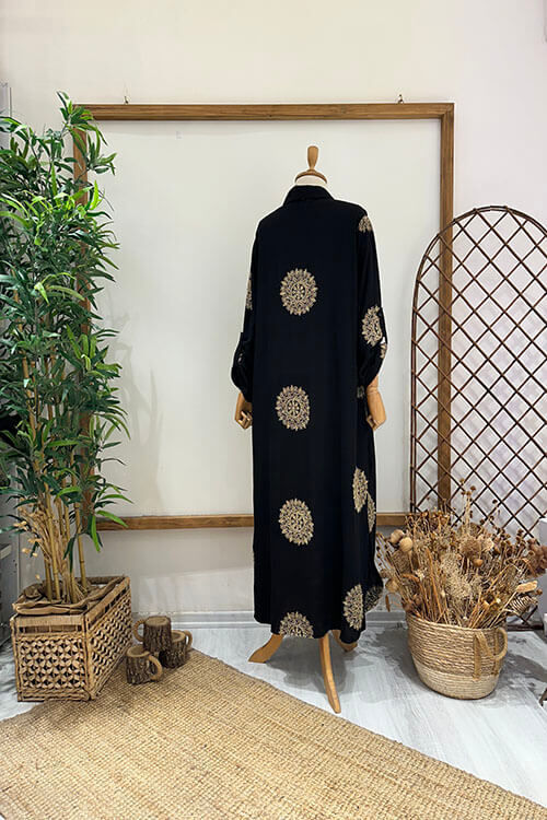KETEN TURA PANTOLONLU TAKIM Siyah - 3