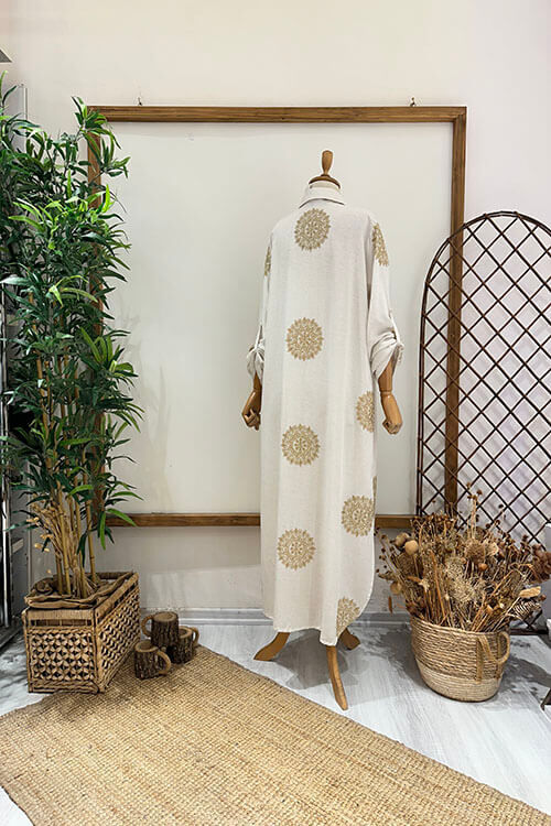 KETEN TURA PANTOLONLU TAKIM Taş - 4