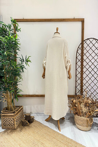 KETEN YALDIZ ÇİZGİLİ PANTOLON TAKIM - 3