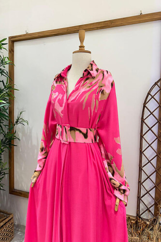 LİON GÖMLEK ELBİSE Pembe - 2