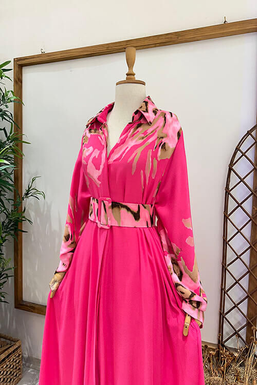 LİON GÖMLEK ELBİSE Pembe - 2