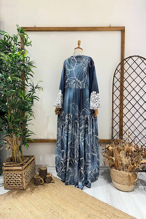 NEVRA ELBİSE Mavi - 4