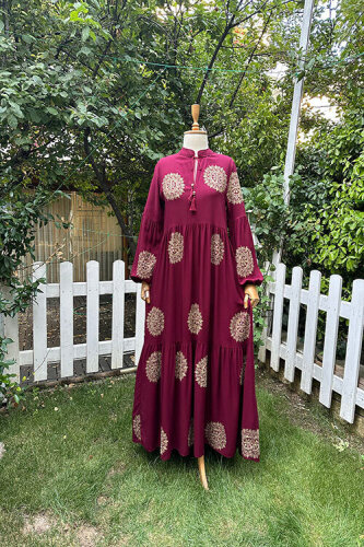 TURA ELBİSE Bordo - 1