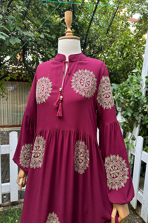 TURA ELBİSE Bordo - 2