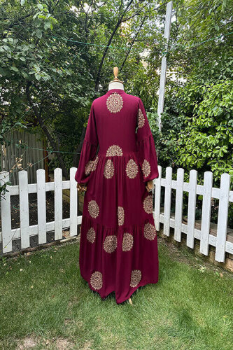 TURA ELBİSE Bordo - 3