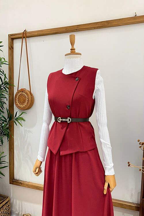 YELEKLİ TAKIM Bordo - 2